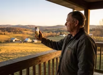 Phone with low signal in rural setting