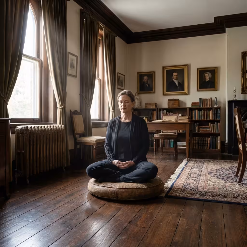 Peaceful meditation practice moment