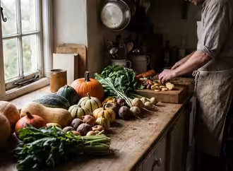 Seasonal harvest menu