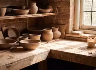 Basement pottery corner