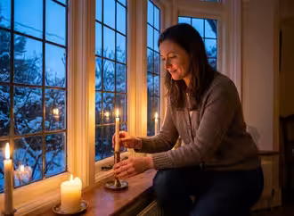 Winter solstice candles